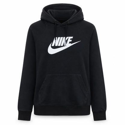 Nike Womens Black Large Pullover Hoodie Sweatshirt Cotton Blend