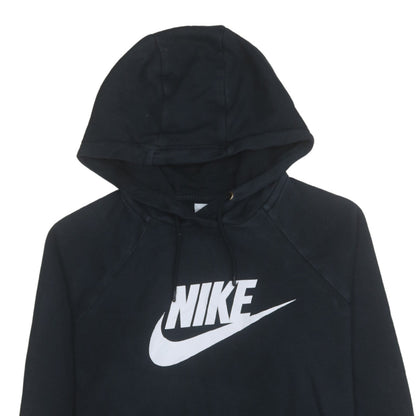 Nike Womens Black Large Pullover Hoodie Sweatshirt Cotton Blend