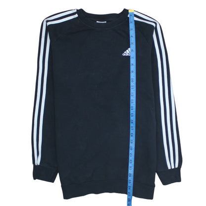adidas Women's Black Crew Neck Long Sleeve Logo Sweatshirt Size S