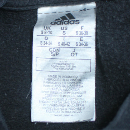 adidas Women's Black Crew Neck Long Sleeve Logo Sweatshirt Size S
