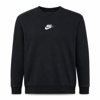 Nike Men's Black Small Pullover Sweatshirt Crew Neck Logo Top