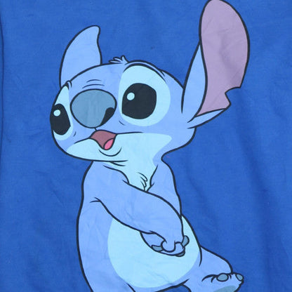 Disney Women Blue XS Pullover Sweatshirt Stitch Graphic Print