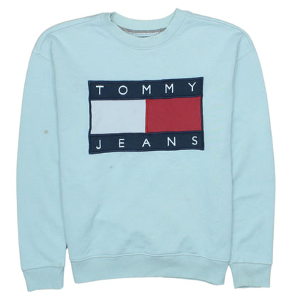 Tommy Jeans Men's Blue XS Pullover Logo Sweatshirt