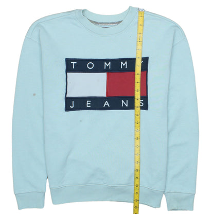 Tommy Jeans Men's Blue XS Pullover Logo Sweatshirt