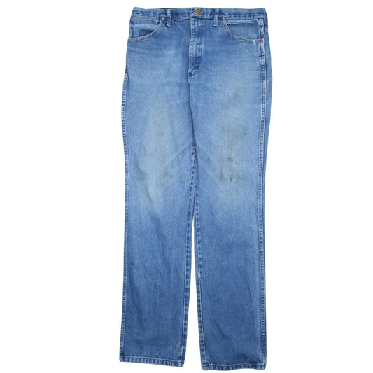 Wrangler Men's Blue 38x36 Straight Leg Denim Jeans