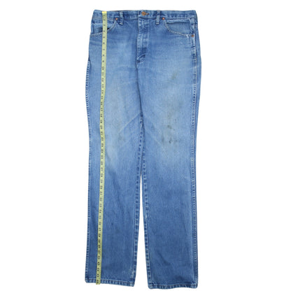 Wrangler Men's Blue 38x36 Straight Leg Denim Jeans