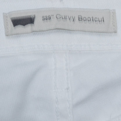 Levi's Women's White 529 Curvy Bootcut Jeans Size 12 Classic Fit