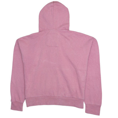 Diesel Womens Pink Lace Up Hoodie Large Cotton Pullover