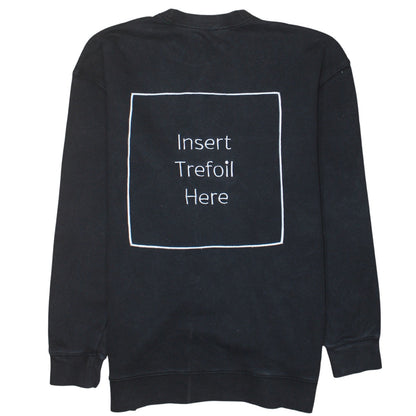 Adidas Womens Black Crew Neck Pullover Sweatshirt UK 10 Cotton Blend