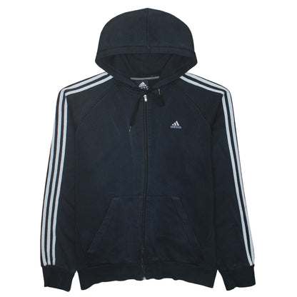 Adidas Men's Black Full Zip Hoodie L Sports Fleece Jacket