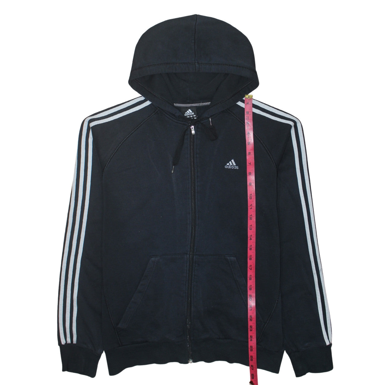 Adidas Men's Black Full Zip Hoodie L Sports Fleece Jacket