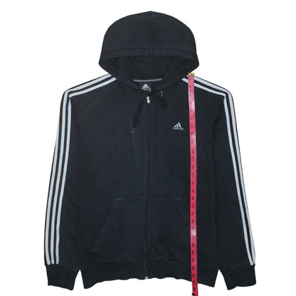 Adidas Men's Black Full Zip Hoodie L Sports Fleece Jacket