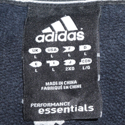 Adidas Men's Black Full Zip Hoodie L Sports Fleece Jacket
