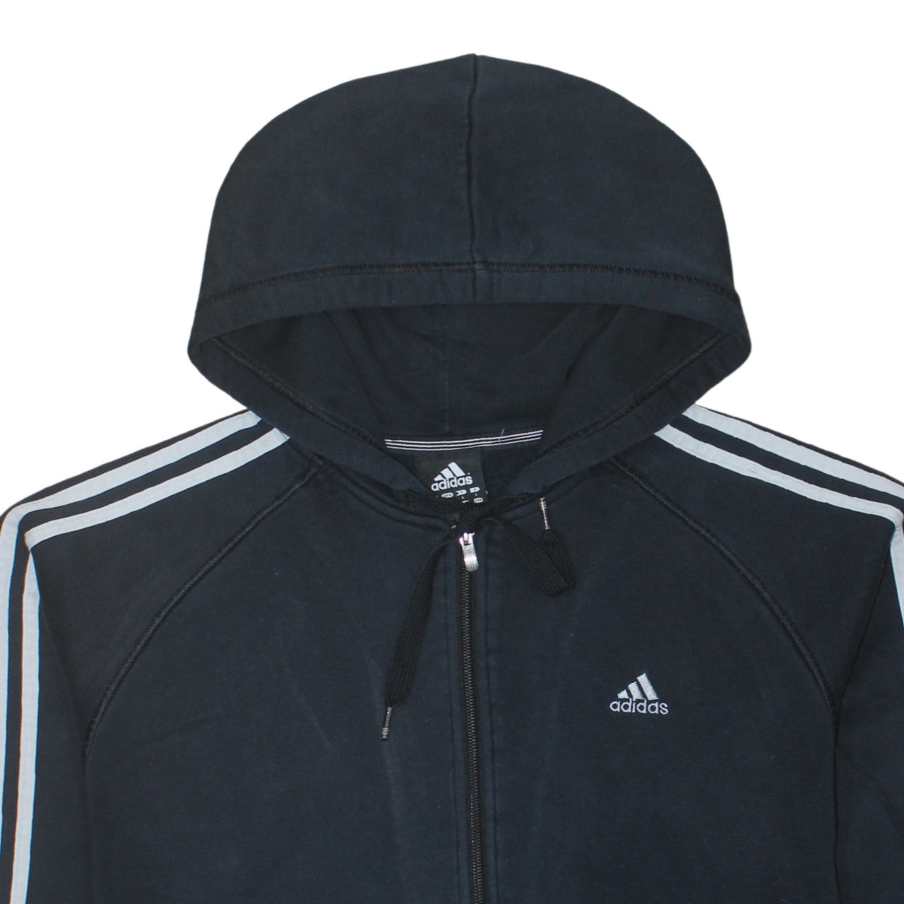 Adidas Men's Black Full Zip Hoodie L Sports Fleece Jacket
