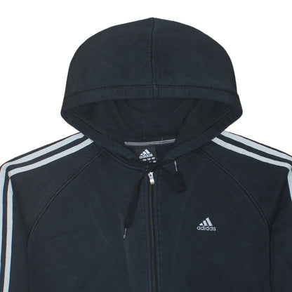 Adidas Men's Black Full Zip Hoodie L Sports Fleece Jacket