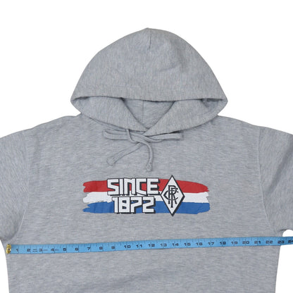 Russell Mens Grey Pullover Hoodie L Hooded Fleece Sportswear