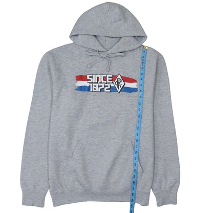 Russell Mens Grey Pullover Hoodie L Hooded Fleece Sportswear