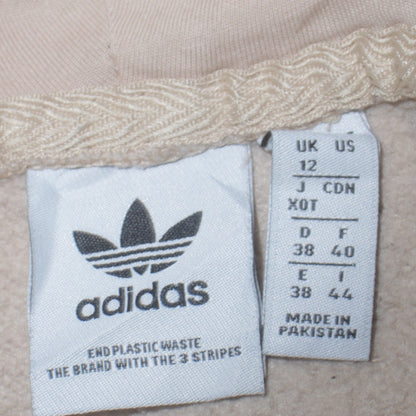Adidas Womens Beige Hoodie Size 12 Pullover Hooded Sweatshirt