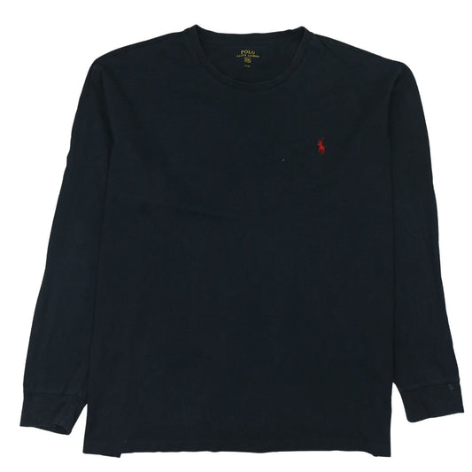 Ralph Lauren Men's Black Long Sleeve Cotton 2XL Crew Neck T-Shirt