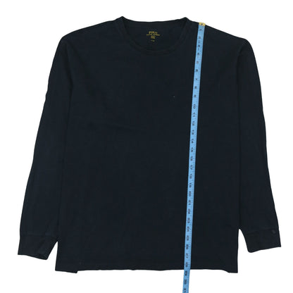 Ralph Lauren Men's Black Long Sleeve Cotton 2XL Crew Neck T-Shirt