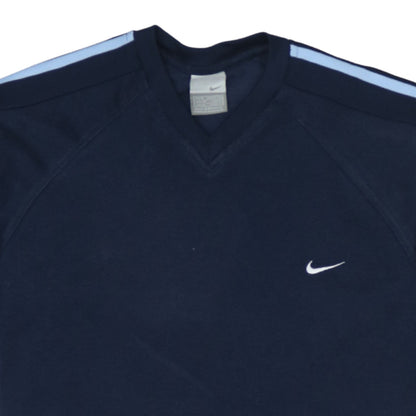 Nike Men's Blue V-Neck Short Sleeve Sports T-Shirt M