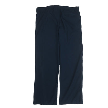 Nike Womens Navy Blue Sports Trousers M (8-10) Elastic Waist Stripe Joggers