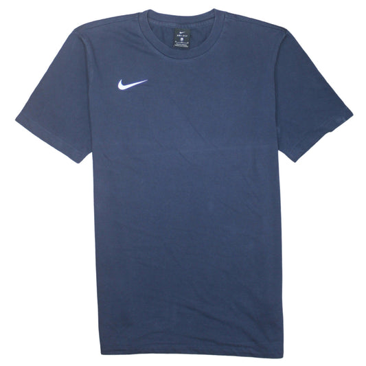 Nike Men's Navy Blue Dri-Fit Cotton Blend Sports T-Shirt Medium