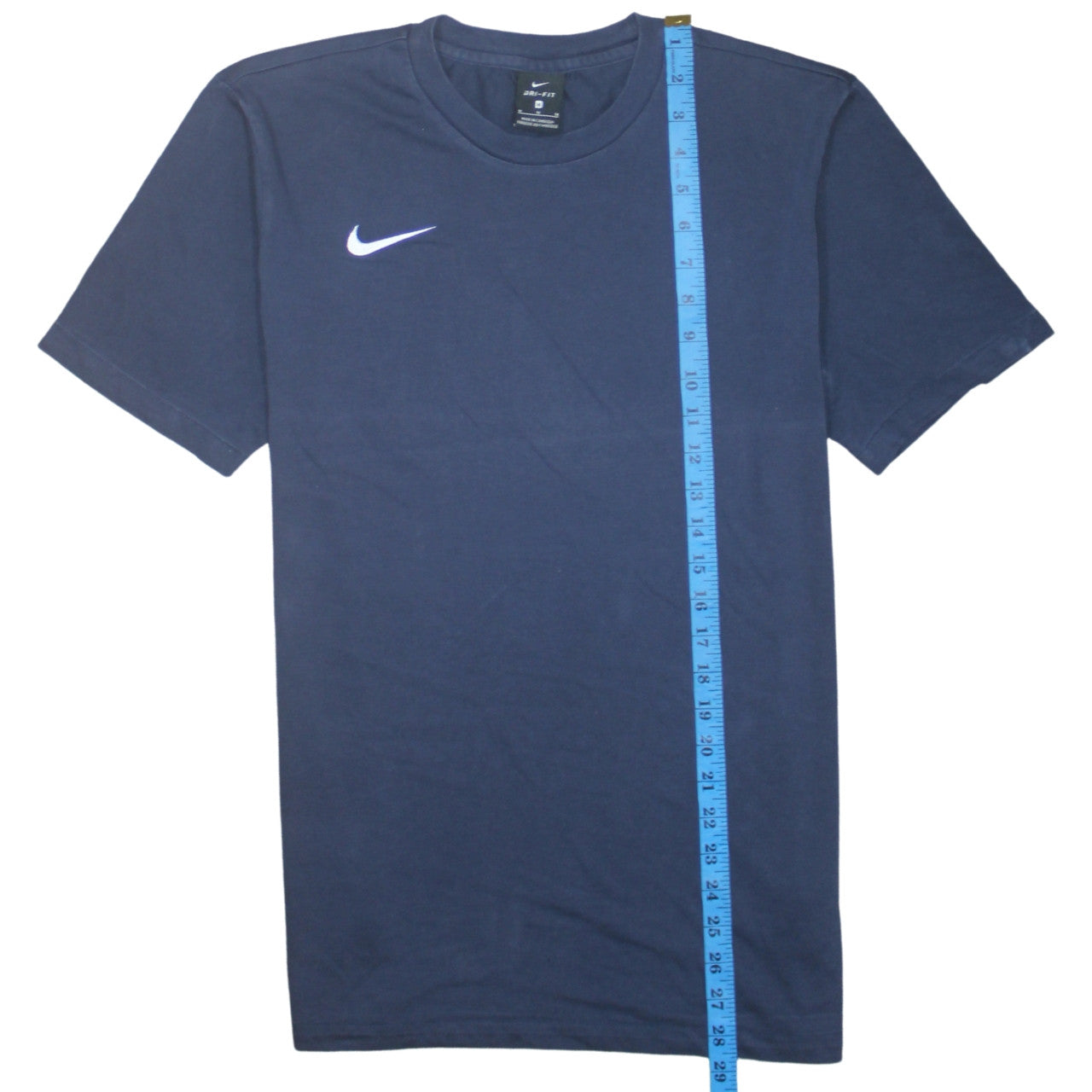 Nike Men's Navy Blue Dri-Fit Cotton Blend Sports T-Shirt Medium