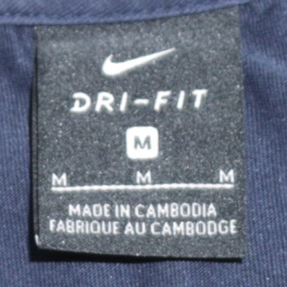 Nike Men's Navy Blue Dri-Fit Cotton Blend Sports T-Shirt Medium