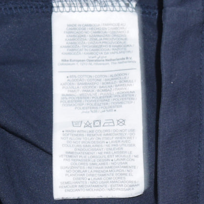 Nike Men's Navy Blue Dri-Fit Cotton Blend Sports T-Shirt Medium