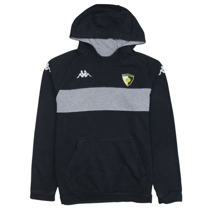 Kappa Mens Black Large Pullover Hoodie with Logo GRPT DE L'AUZON