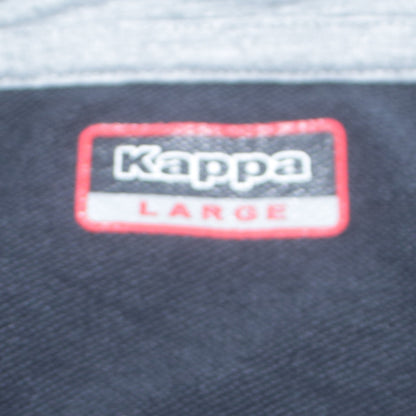 Kappa Mens Black Large Pullover Hoodie with Logo GRPT DE L'AUZON