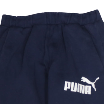 Puma Men's Blue Jogger Sweatpants S Regular Fit Fleece