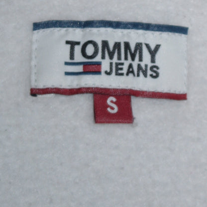 Tommy Jeans Men's Grey S Pullover Hoodie with Logo, Regular Fit