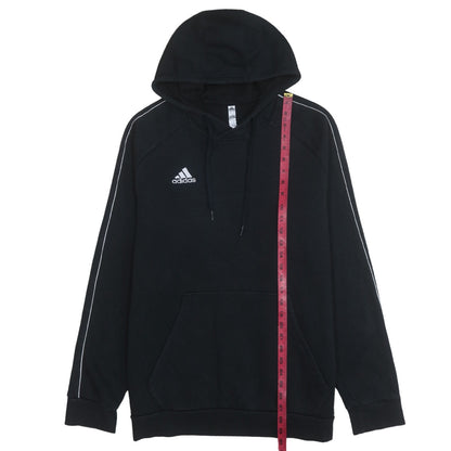 Adidas Mens Black XL Pullover Hoodie with Logo and Pockets