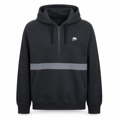 Nike Mens Black XL 1/2 Zip Hooded Sweatshirt Fleece Pullover