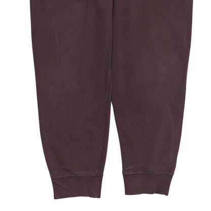 Nike Men Brown Fleece Sweatpants L Elastic Waist Tapered Fit
