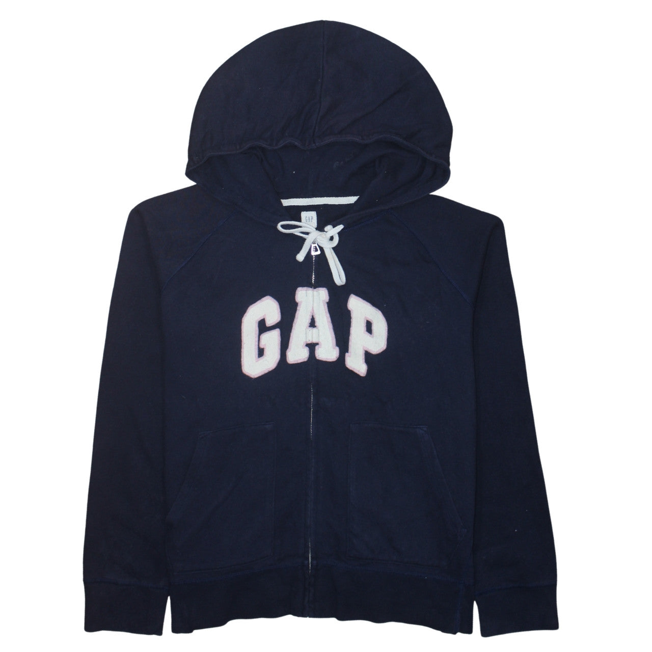 GAP Womens Navy Blue Full Zip Hoodie XL Cotton Blend Casual