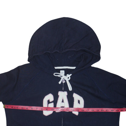 GAP Womens Navy Blue Full Zip Hoodie XL Cotton Blend Casual