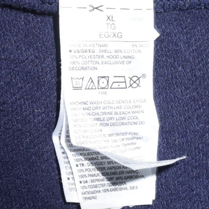 GAP Womens Navy Blue Full Zip Hoodie XL Cotton Blend Casual