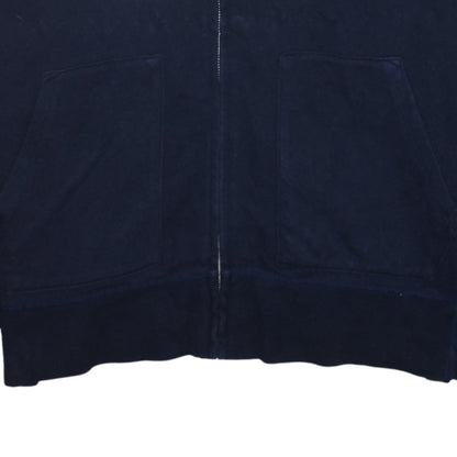 GAP Womens Navy Blue Full Zip Hoodie XL Cotton Blend Casual