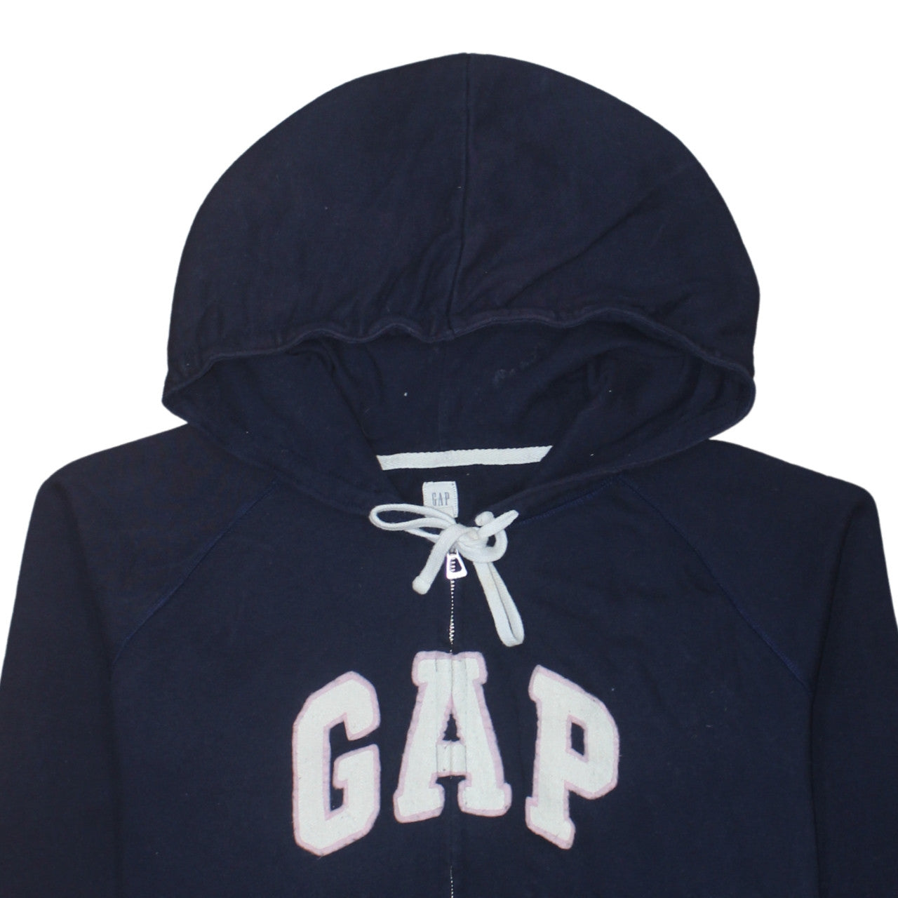 GAP Womens Navy Blue Full Zip Hoodie XL Cotton Blend Casual