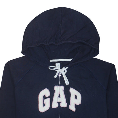 GAP Womens Navy Blue Full Zip Hoodie XL Cotton Blend Casual