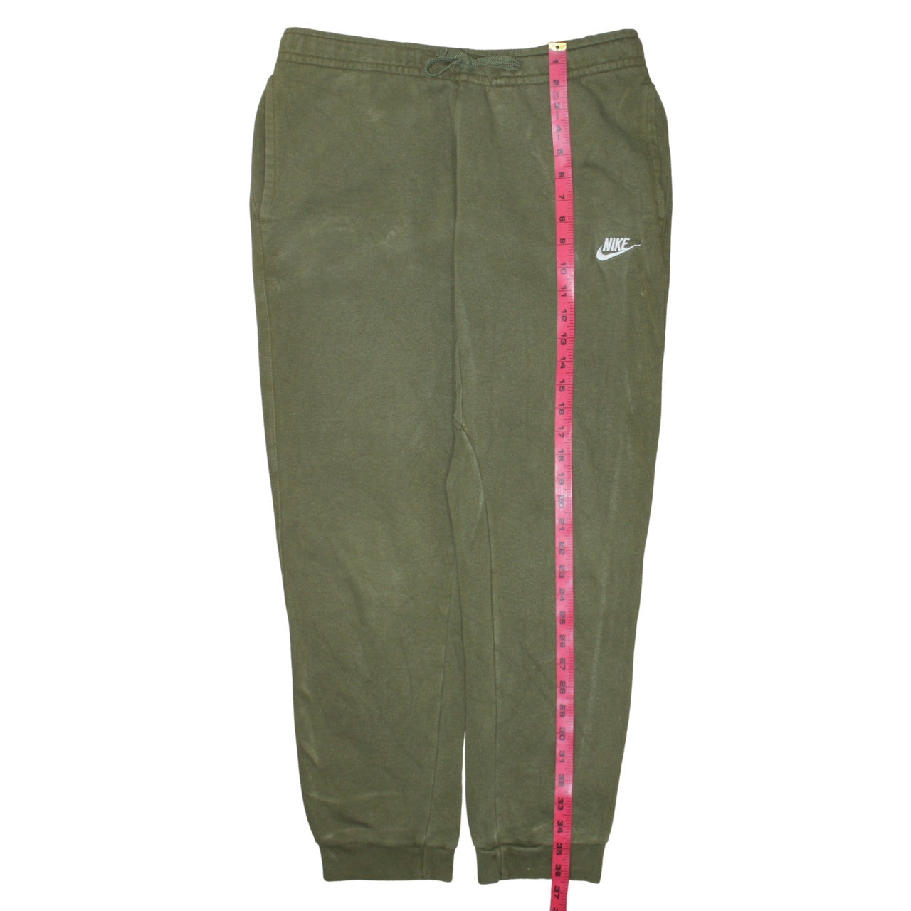 Nike Men's Green Jogger Trousers L Regular Fit Cotton Blend