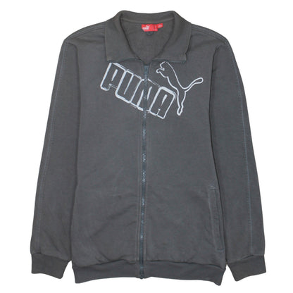 Puma Men's Grey Full Zip Logo Sweatshirt XL Fleece Jacket