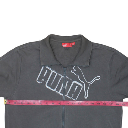 Puma Men's Grey Full Zip Logo Sweatshirt XL Fleece Jacket