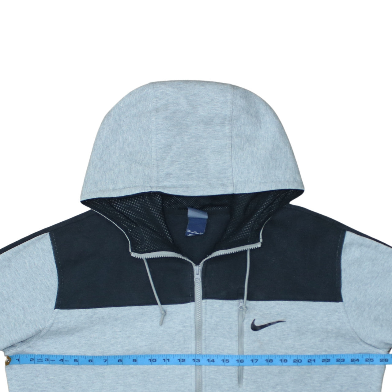 Nike Men's Grey Full Zip Hoodie XXL Cotton Blend Fleece