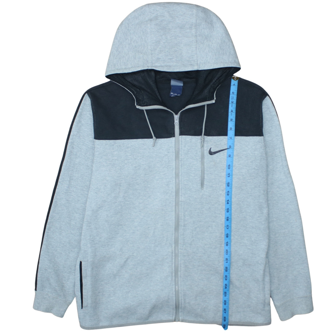 Nike Men's Grey Full Zip Hoodie XXL Cotton Blend Fleece