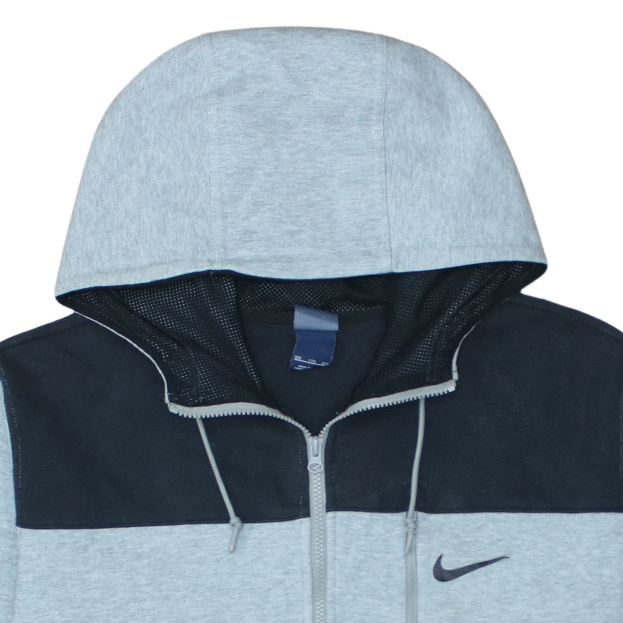 Nike Men's Grey Full Zip Hoodie XXL Cotton Blend Fleece