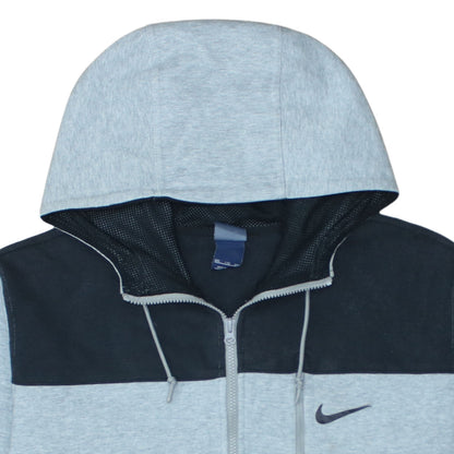 Nike Men's Grey Full Zip Hoodie XXL Cotton Blend Fleece